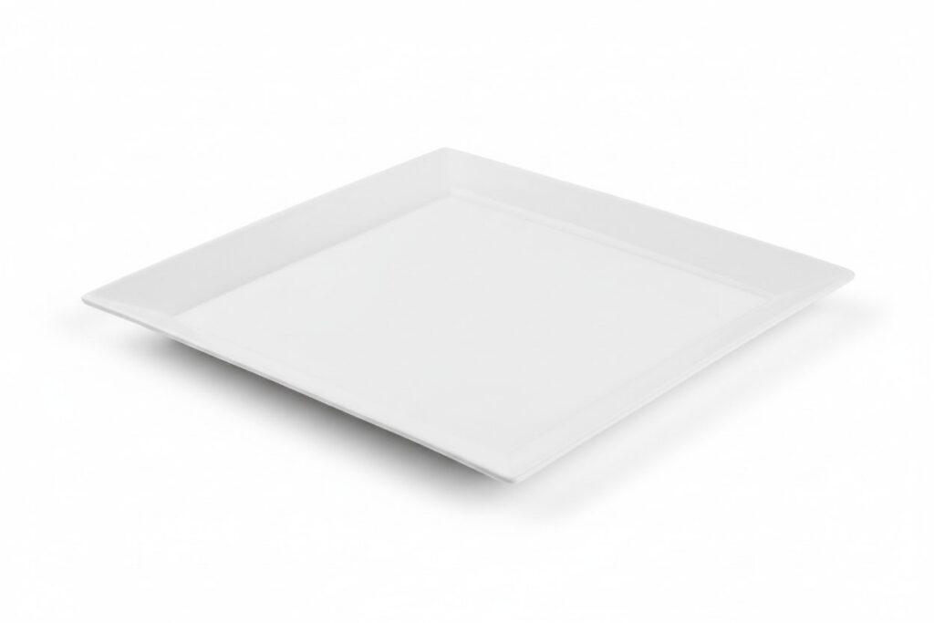 White 40cm Square Platter