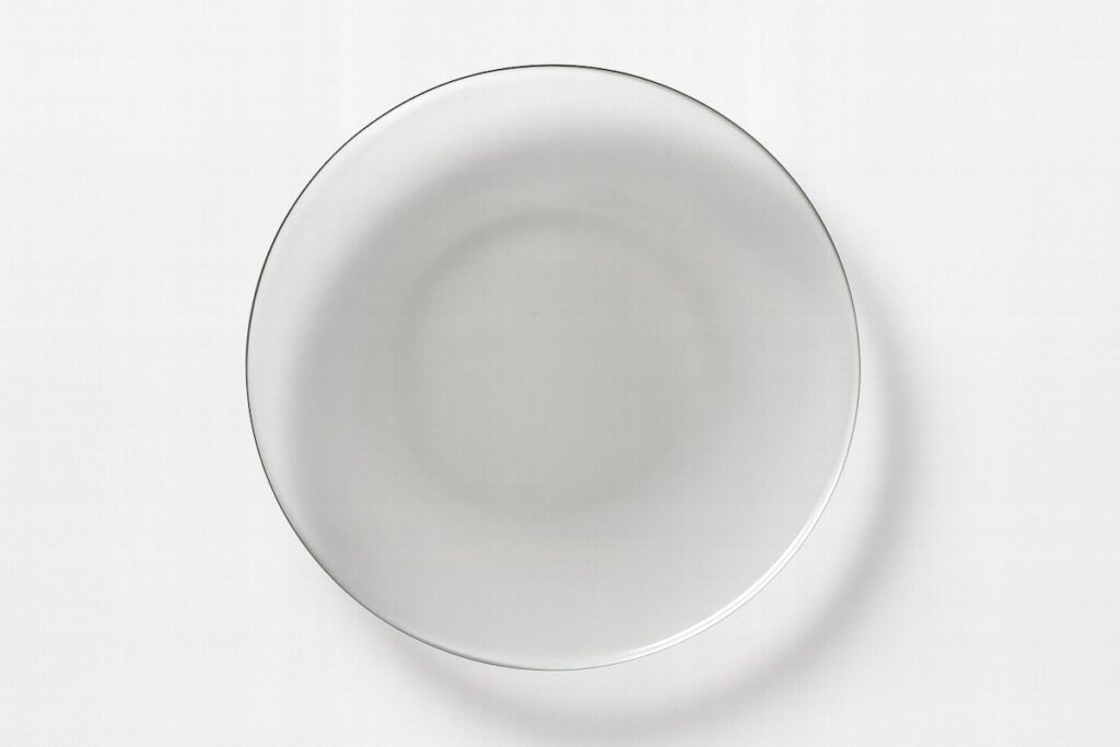 24cm Clear Glass Plate
