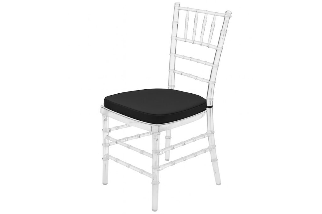 Champagne Chair & Black Seat Pad