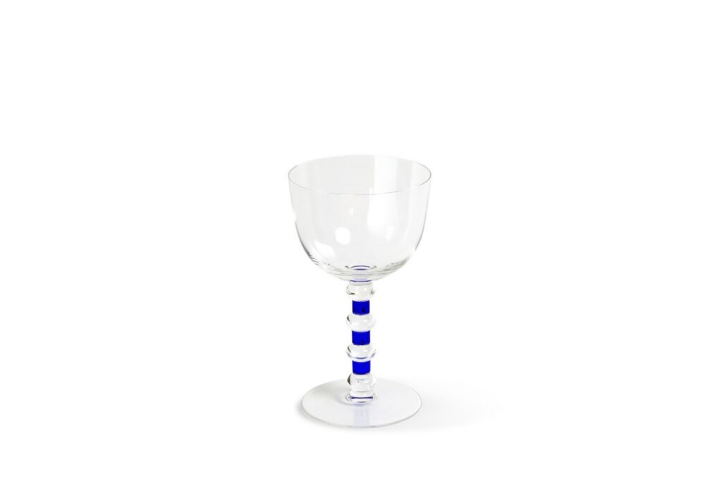 Blue Stem Wine Glass