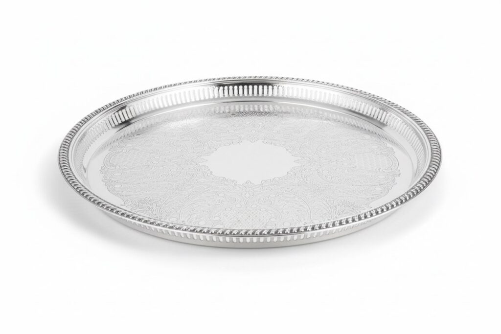 Silver Gallery Tray Round 56cm