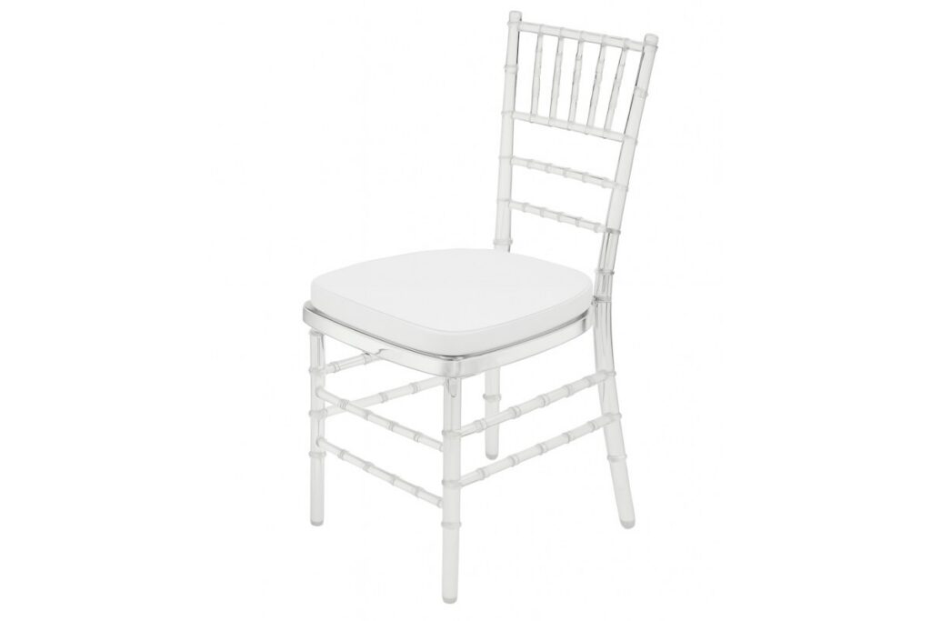 Champagne Chair & White Seat Pad