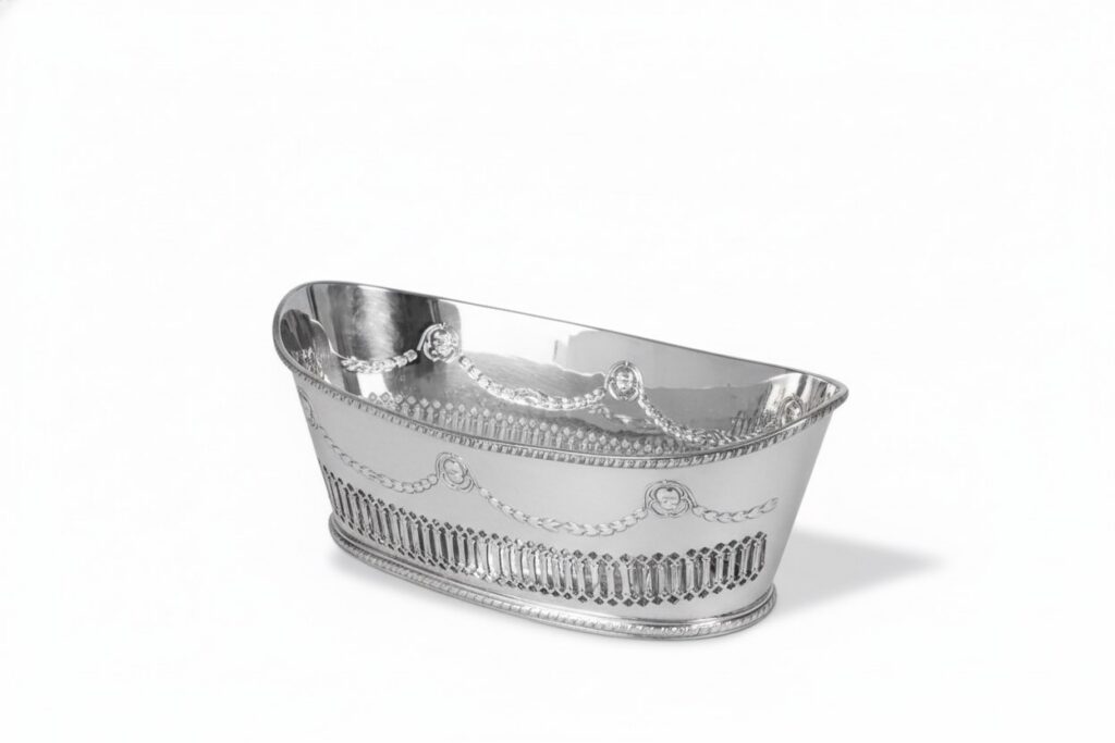 Silver Oval Basket